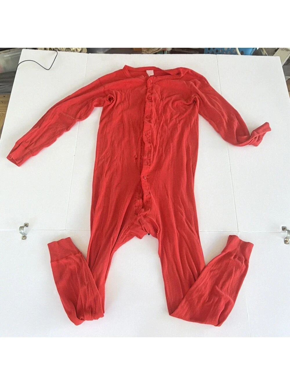 Red Footless Sleeper Used with holes
